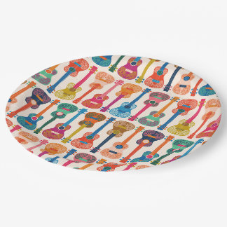 Prato De Papel Ukulele havaiano