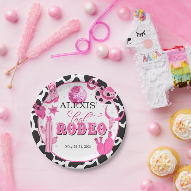 Prato De Papel Últimas Placas de Papel Personalizadas de Rodeio (Festa)