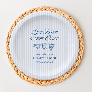Prato De Papel Último brinde na costa Elegante Arcos Desenhados