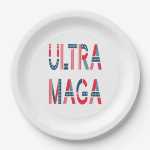 Prato De Papel Ultra MAGA Trump Patriota Republicano Conservador