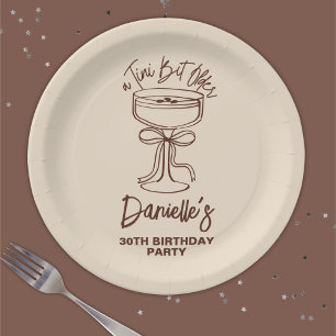 Prato De Papel Um aniversário de 30 anos Espresso Martini Tini Bi