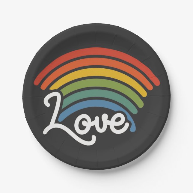 Prato De Papel Um arco-íris do amor (Frente)