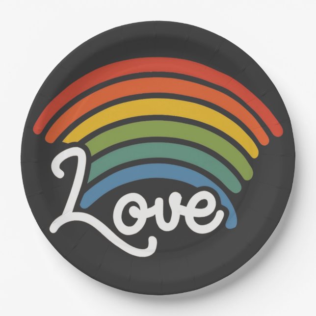 Prato De Papel Um arco-íris do amor (Frente)