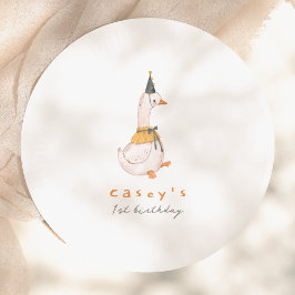 Prato De Papel Um Bobo de Festa de primeiro aniversario