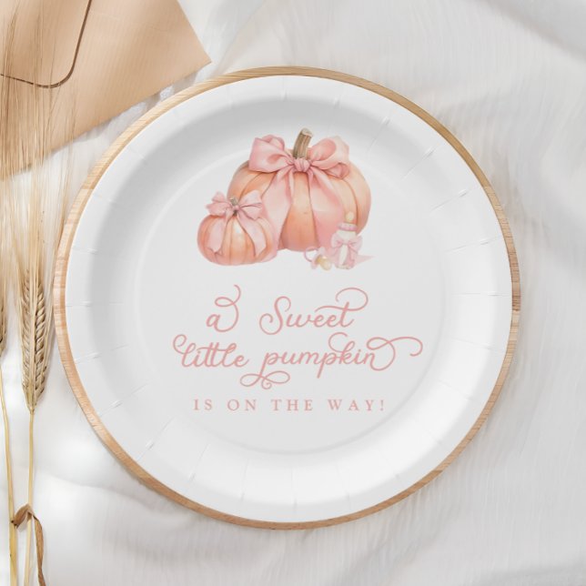 Prato De Papel Um Chá de fraldas Rosa Pumpkin Doce (Criador carregado)