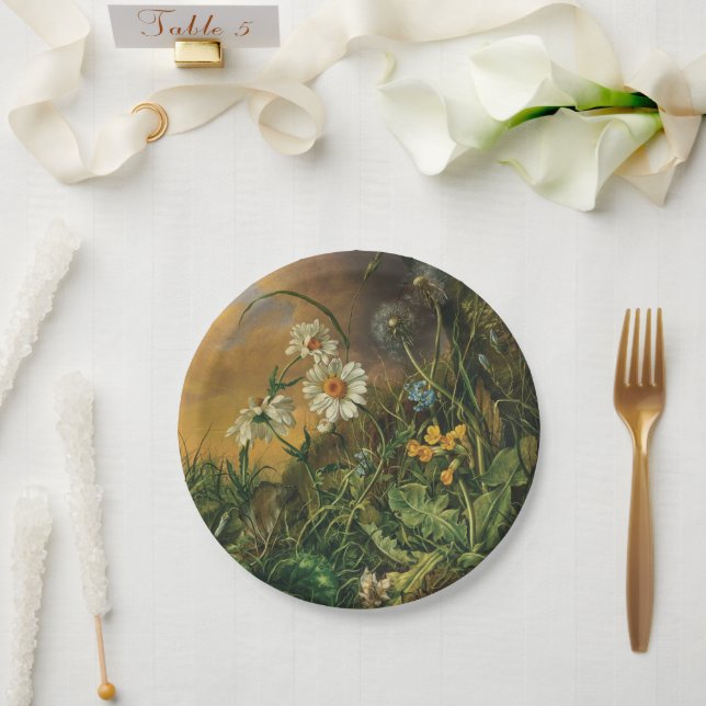 Prato De Papel Um chão de floresta com margaridas, primroses, ... (Casamento)