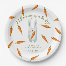 Prato De Papel Um coelhinho está a caminho! Chá de fraldas