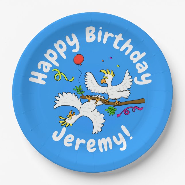 Prato De Papel Um desenho animado de festas de coquetéis engraçad (Frente)