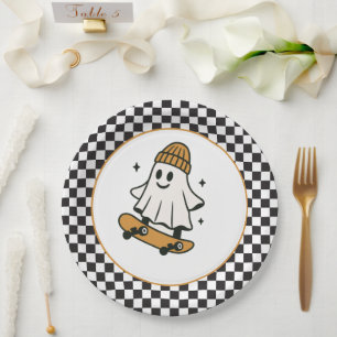 Prato De Papel Um dia de aniversário de Dia das Bruxas de Cara Lo