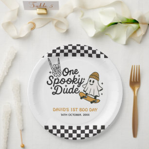 Prato De Papel Um dia de aniversário de Dia das Bruxas de Cara Lo