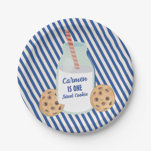 Prato De Papel Um Doce Cookie Primeiro Aniversário