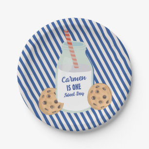 Prato De Papel Um Garoto Doce Cookie Primeiro Aniversário