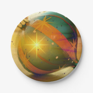 Prato De Papel Um grande Enfeites de natal brilhante