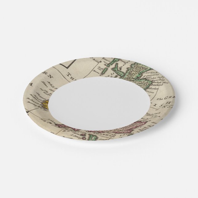 Prato De Papel Um mapa geral da Grã-Bretanha e da Irlanda Excelen (Inclinado)