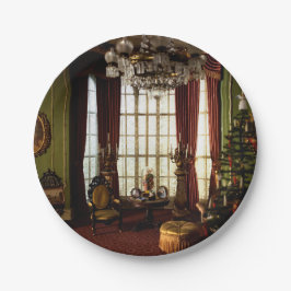 Prato De Papel Um Natal Vitoriano - Placa de Papel