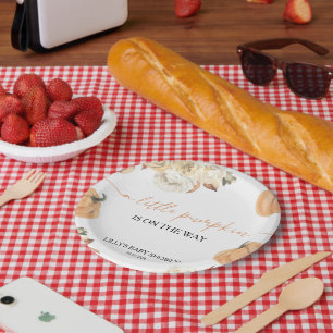 Prato De Papel Um Pequeno Chá de fraldas De Abóbora