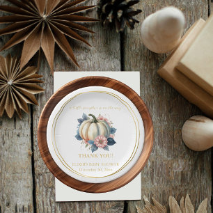 Prato De Papel Um Pequeno Chá de fraldas Floral de outono de Abób