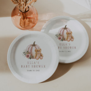 Prato De Papel Um Pequeno Urso De Pumpkin