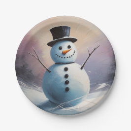 Prato De Papel Um Sonho de Neve