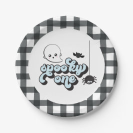Prato De Papel Um Spooky Halloween Primeiro Aniversário