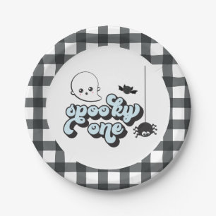 Prato De Papel Um Spooky Halloween Primeiro Aniversário