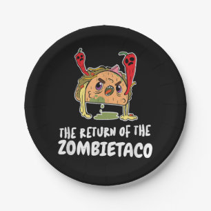 Prato De Papel um taco zombie