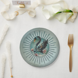 Prato De Papel Um toque de fantasia e elegância, o cisne do sonho
