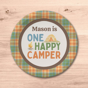 Prato De Papel Uma Feliz Camper Birthday Paper Play