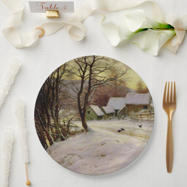 Prato De Papel Uma Manhã de Inverno (Casamento)