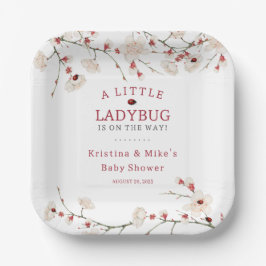 Prato De Papel Uma Pequena Garota De Ladybug