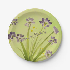 Prato De Papel Uma Placa de Papel do Designer de Cores d'Água