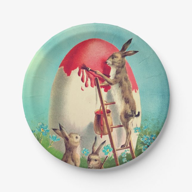 Prato De Papel Uma velha e bela imagem da Páscoa (Frente)