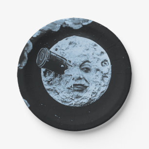 Prato De Papel Uma viagem à lua azul de Le Viagem da lua