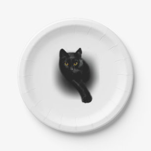Prato De Papel Unhas de Filtragem de Gato Preto