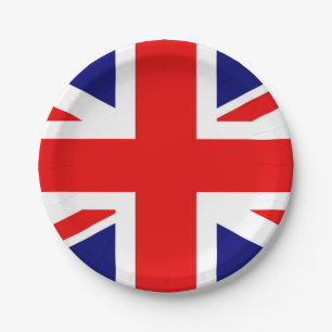 PRATO DE PAPEL UNIÃO JACK - BANDEIRA BRITÂNICA