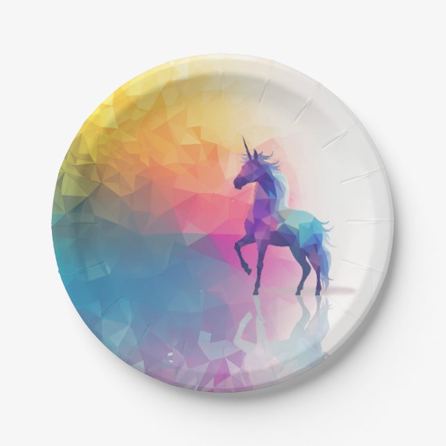 Prato De Papel Unicorn Magic (Frente)
