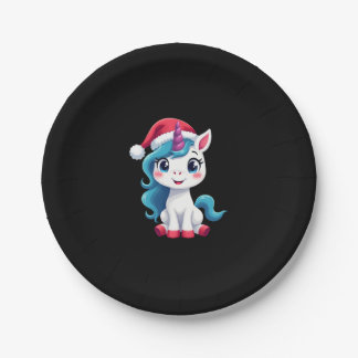 Prato De Papel Unicorns Christmas_Santa Claus Unicorn Tank Top (1