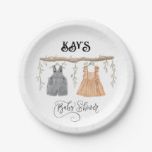 Unisex Twins Greenery Chá de fraldas Floral