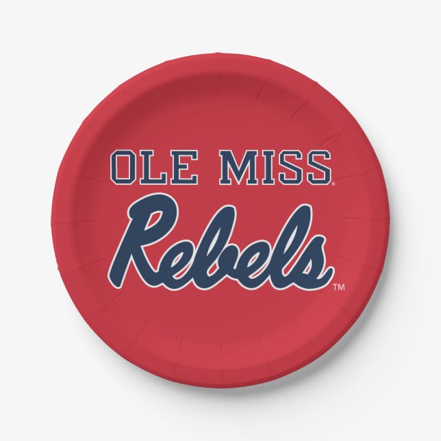 Prato De Papel Universidade do Mississippi | Ole Miss Rebels (Frente)