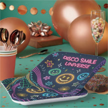Universo Sorriso Disco – Arte de Celebração Neon F