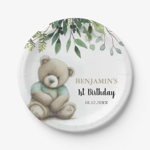 Prato De Papel Urso de Corante-d-Água Cuto Deixa Qualquer Idade A