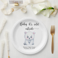 Urso polar de inverno - bebê está frio lá fora