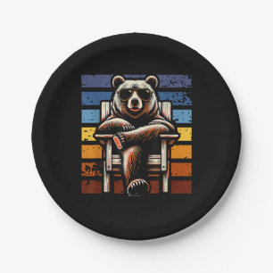 Prato De Papel Urso Retro Legal de Óculos de Sol 70s 80s 90s Novi