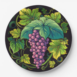 Prato De Papel Uvas