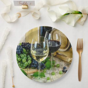 Prato De Papel Uvas de vinho