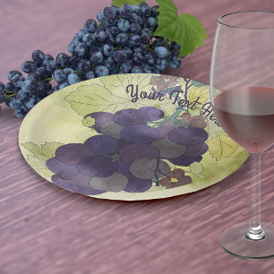 Prato De Papel Uvas rústicas personalizadas