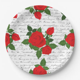 Prato De Papel valentine love letter red roses romantic