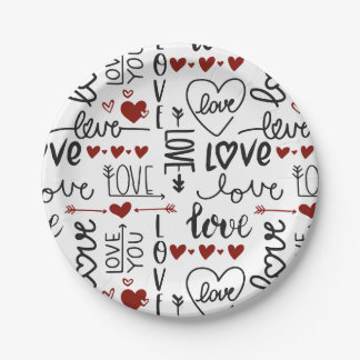 Prato De Papel Valentines Day