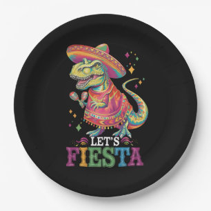 Prato De Papel Vamos Festejar Cinco De Maio T Rex Dinossauro