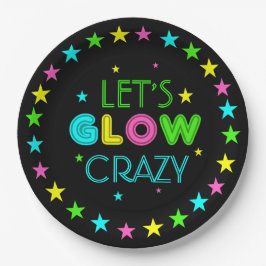 Prato De Papel Vamos Glow Crazy Party